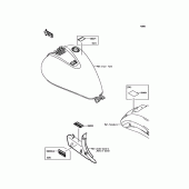 Схема вузла: Інформаційні наклейки для Kawasaki VN900 Vulcan 900 Custom