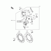 Схема узла: Передний тормоз для Kawasaki ZG1200 Voyager XII