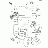 Схема вузла: Fuel evaporative system для Kawasaki ZX600 Ninja 600R