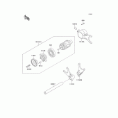 Схема вузла: Gear change drum/shift fork(s) для Kawasaki VN1500 Vulcan 1500 Classic FI