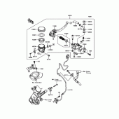 Схема узла: Передний тормозной цилиндр для Kawasaki ZX1400 ZZR1400 ABS