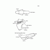 Схема узла: Наклейки (Titanium) для Kawasaki KLE500