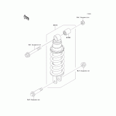 Схема вузла: Задній амортизатор для Kawasaki KLE500