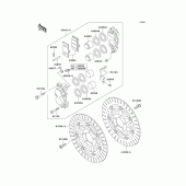 Схема узла: Передний тормоз для Kawasaki ZX600 Ninja ZX-6R