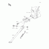 Схема вузла: Бічна підніжка для Kawasaki ZX1000 Ninja 1000 ABS