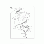 Схема узла: Заглушка сиденья (Опция) для Kawasaki ZR900 Z900