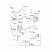 Схема узла: Карбюратор(1/2) для Kawasaki EX500 GPZ500S