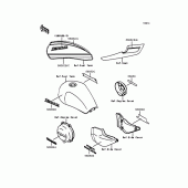 Схема вузла: Наклейки для Kawasaki ZR750 Zephyr