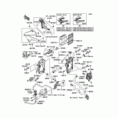 Схема узла: Радиатор для Kawasaki KLX250 KLX250