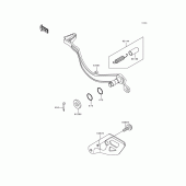 Схема вузла: Лапка гальма для Kawasaki KLX650 KLX650 Motard