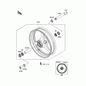 Схема узла: Ступица переднего колеса для Kawasaki ZX1000 Ninja ZX-10R
