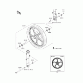 Схема вузла: Ступиця переднього колеса для Kawasaki EX250 Ninja 250