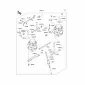 Схема вузла: Карбюратор(1/2) для Kawasaki EX500 GPZ500