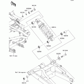Схема узла: Подвеска/Задний амортизатор для Kawasaki EX650 Ninja 650 ABS