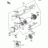 Схема узла: Starter motor для Kawasaki ZX900 GPZ900R
