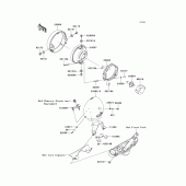 Схема вузла: Headlight(s) для Kawasaki VN900 Vulcan 900 Custom