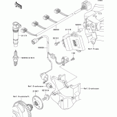 Схема вузла: Система запалювання для Kawasaki ZX900 Ninja ZX-9R