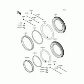 Схема вузла: Колеса (Шини) для Kawasaki BJ250 Estrella RS