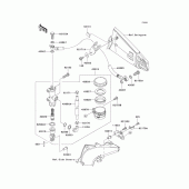 Схема узла: Задний тормозной цилиндр для Kawasaki ZX600 Ninja ZX-6RR