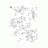 Схема узла: Подвеска/Задний амортизатор для Kawasaki VN900 Vulcan 900 Classic LT