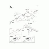 Схема узла: Задние боковые обтекатели & Защита цепи для Kawasaki ZX1200 Ninja ZX-12R