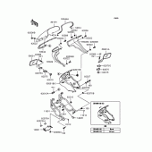 Схема узла: Облицовочные элементы для Kawasaki ZX900 GPZ900R