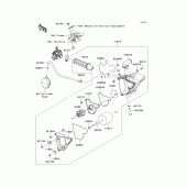 Схема узла: Воздушный фильтр для Kawasaki KLX125 KLX125