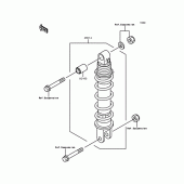 Схема вузла: Амортизатор задній для Kawasaki ZX400 ZXR400