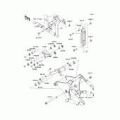 Схема узла: Подвеска/задний амортизатор для Kawasaki VN900 Vulcan 900 Classic LT