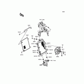 Схема узла: Радиатор для Kawasaki VN1700 Vulcan 1700 Vaquero ABS
