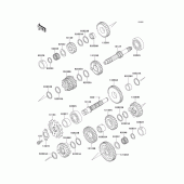 Схема узла: Трансмиссия для Kawasaki EX250 ZZR250