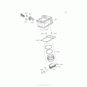 Схема узла: Цилиндр & Поршень для Kawasaki BR250 Z250SL ABS
