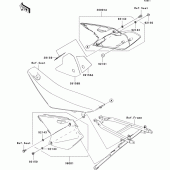 Схема вузла: Side covers для Kawasaki KX250/ KX252 KX250F