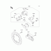 Схема узла: Задний тормоз для Kawasaki ZX600 ZZ-R600