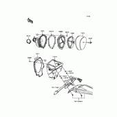 Схема узла: Воздушный фильтр для Kawasaki KX250/ KX252 KX250F