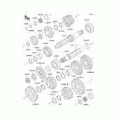 Схема вузла: Transmission(1/2) для Kawasaki ZX900 Ninja ZX-9R