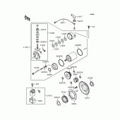 Схема узла: Стартер электрический & Привод стартера для Kawasaki KL250 KL250 Super Sherpa