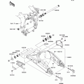 Схема узла: Задний рычаг (Маятник) для Kawasaki ZX600 Ninja ZX-6R