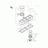 Схема узла: Цилиндр & Поршень для Kawasaki ZG1200 Voyager XII