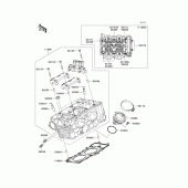 Схема вузла: Головка циліндра для Kawasaki ER400 ER-4N