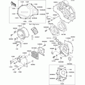 Схема вузла: Engine cover(s) до Kawasaki ZX1100 ZZ-R1100
