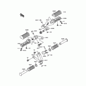 Схема вузла: Підніжки для Kawasaki BJ250