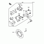 Схема вузла: Заднє гальмо для Kawasaki ZG1200 Voyager XII