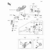 Схема вузла: Кермо & Пульт управління кермовим для Kawasaki ZX636 Ninja ZX-6R ABS KRT Edition
