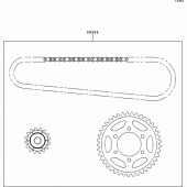 Схема вузла: Chain kit для Kawasaki ZX600 Ninja ZX-6R