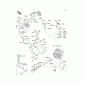 Схема вузла: Масляний насос & Масляний фільтр Kawasaki VN1600 Vulcan 1600 Nomad