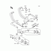 Схема вузла: Вихлопна система для Kawasaki ZR1100 Zephyr 1100