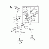 Схема вузла: Передній гальмівний циліндр Kawasaki ZR400 Zephyr X