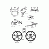 Схема узла: Наклейка(Серый)(DEF) для Kawasaki ZR1200 ZRX1200 DAEG