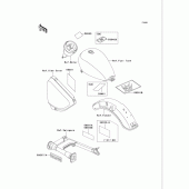 Схема вузла: Інформаційні наклейки для Kawasaki VN750 Vulcan 750
